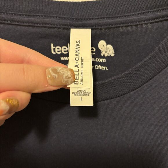 TeeTurtle Long Sleeve Cotton Origami Dinosaur Graphic Tee Size L - Picture 4 of 6